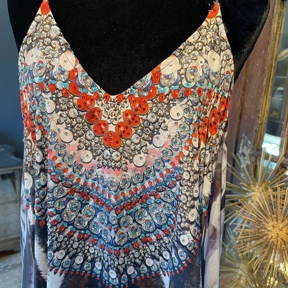 True Colours By La Moda: elegant sequin beaded animal print maxi dress w/pockets - Picture 4 of 14